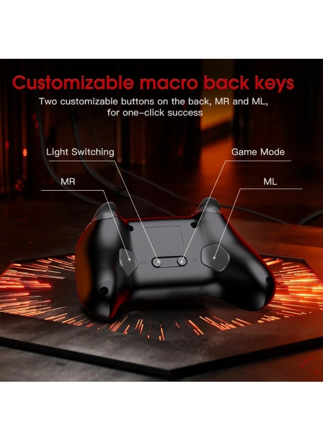onikuma C1 Wireless Gaming Controller Gamepad 6-Axis Gyro Dual Vibration with RGB Lighting for Nintendo Switch Playstation PC - Image 4